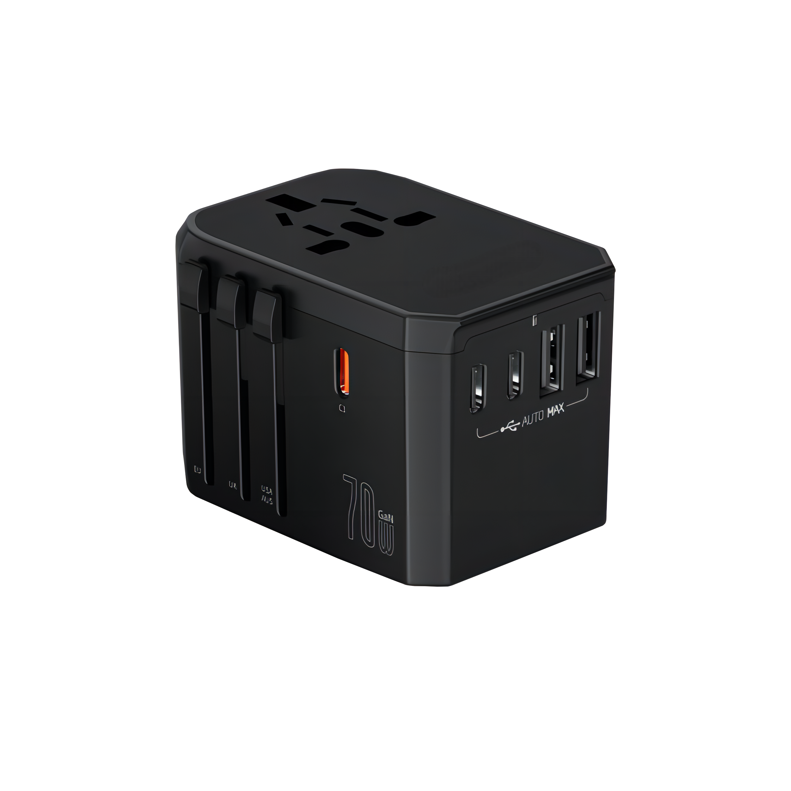 70W 2A+3C Multifunktionaler Reiseadapter